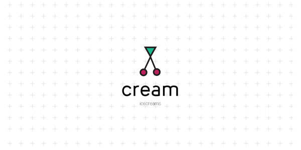 Cream thiet ke logo nha hang